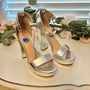 Silver platform shoes